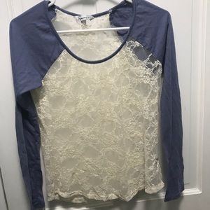 Lace long sleeve shirt